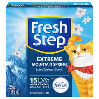 Fresh Step Clumping Cat Litter, Mountain Spring Scent, Extreme - 25 Pound