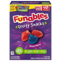 Funables Fruity Snacks, Mixed Berry, Family Size - 40 Each