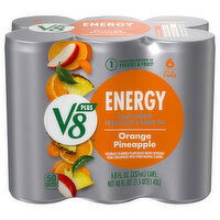 V8 Energy Beverage, Orange Pineapple - 6 Each