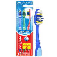 Colgate Adult Manual Full Head Toothbrush, Soft - 3 Each