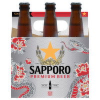 Sapporo Beer, Premium - 6 Each