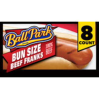 Ball Park Bun Length Hot Dogs, Beef - 8 Each