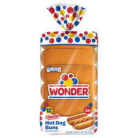 Wonder Hot Dog Buns, Classic, Extra Soft - 12 Each