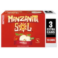 Manzanita Sol Soda, Apple - 15 Each