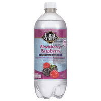 First Street Sparkling Water, Black Raspberry - 33.8 Fluid ounce