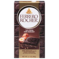 Ferrero Rocher Dark Chocolate Bar, Dark Hazelnut, 55% Cocoa, 1 Each