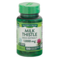 Nature's Truth Milk Thistle Seed Extract, 1000 mg, Quick Release Capsules, 100 Each