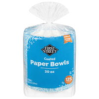 First Street Coated 20 Oz Paper Bowls - 125 Each