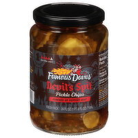 Famous Dave's Extra Hot Devil's Spit Pickle Chips - 24 Fluid ounce