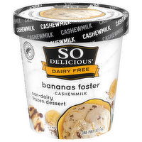 So Delicious Dairy Free Frozen Dessert, Non-Dairy, Banana Foster, Cashewmilk - 1 Pint