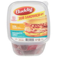 Buddig Sub Sandwich Kit, Ham/Oven Roasted Turkey, 24 Ounce