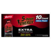 5-Hour Energy Energy Shot, Extra Strength, Berry, Value Pack - 10 Each