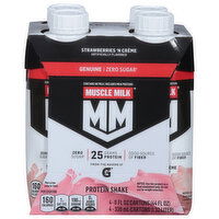Muscle Milk Protein Shake, Zero Sugar, Genuine, Strawberries 'N Creme - 44 Ounce