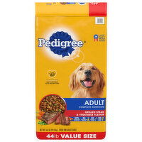 Pedigree Food for Dogs, Grilled Steak & Vegetable Flavor, Adult, Value Size - 44 Pound