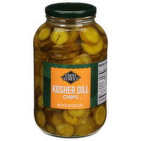 First Street Chips, Kosher Dill - 64 Fluid ounce