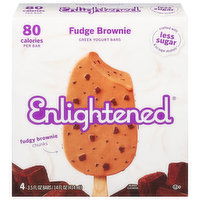 Enlightened Yogurt Bars, Fudge Brownie, Greek - 4 Each