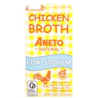 Aneto Broth, Low Sodium, Natural, Chicken - 33.8 Fluid ounce