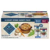 Blue Buffalo Food for Dogs, Natural, Country Chicken Stew/Hearty Beef Stew, Variety Pack - 6 Each