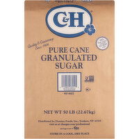 C&H Pure Cane Granulated Sugar, 50 Pound