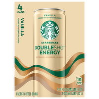 Starbucks Energy Coffee Beverage, Vanilla - 4 Each