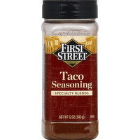 First Street Taco Seasoning, Specialty Blends, 12 Ounce