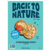Back to Nature Stoneground Wheat Crackers - 5 Ounce