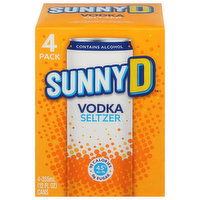 Sunny D Vodka Seltzer, 4 Pack - 48 Ounce