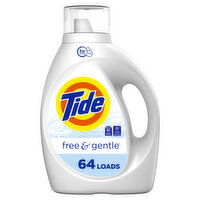 Tide Free & Gentle Liquid Laundry Detergent, 64 Loads, 84 Fluid ounce