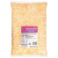 First Street Cheese, Mexican Style Blend, Natural Fancy Shredded, 80 Ounce