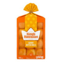 Kings Hawaiian Savory Butter Rolls, 12 Count - 12 Each