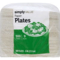 Simply Value Paper Plates, 9 Inch, 50 Each