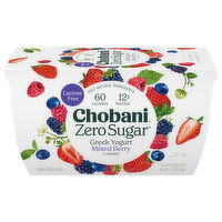 Chobani yogurt mixed berry, Zero Sugar,Greek,Nonfat - 21.2 Ounce