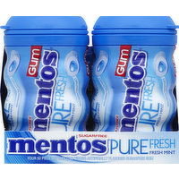 Mentos Gum, Sugarfree, Fresh Mint, with Green Tea Extract - 4 Each