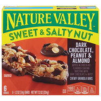 Nature Valley Granola Bars, Chewy, Dark Chocolate, Peanut & Almond - 6 Each