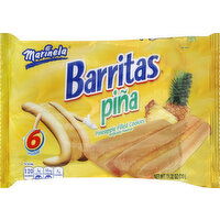 Marinela Cookies, Pineapple Filled, Barritas - 6 Each