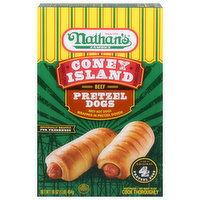 Nathan's Famous Pretzel Dogs, Beef - 4 Each