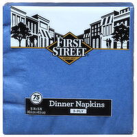 First Street Dinner Napkins, Cobalt, 3-Ply