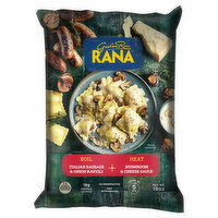 Rana Pasta + Sauce Pairing, Italian Sausage & Onion Ravioli + Mushroom & Cheese Sauce, 19 Ounce