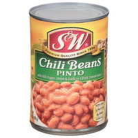 S&W Chili Beans, Pinto - 15.5 Ounce