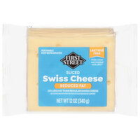 First Street Swiss Cheese, Reduced Fat, Sliced, 12 Ounce