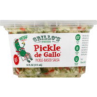 Grillo's Pickle De Gallo, Hot - 14 Ounce