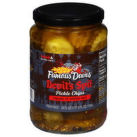 Famous Dave's Pickle Chips, Devil's Spit, Extra Hot - 24 Fluid ounce