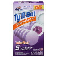 Ty-D-Bol Lavender Tablets, Value Pack, 5 Each