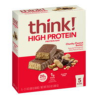 Think! Chunky Peanut Butter High Protein Bar, 5 Count - 5 Each