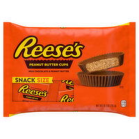 Reese's Peanut Butter Cups, Milk Chocolate & Peanut Butter, Snack Size - 10.5 Ounce