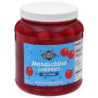 First Street No Stems Maraschino Cherries - 74 Ounce