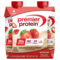 Premier Protein ShakeStrawberries & Cream, 30g Protein, 11 Fl Oz, 4 Ct - 11 Fluid ounce