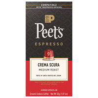 Peet's Aluminum Capsules Espresso Medium Roast Crema Scura Coffee