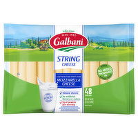 Galbani String Cheese, Part-Skim, Mozzarella, Low-Moisture - 48 Ounce