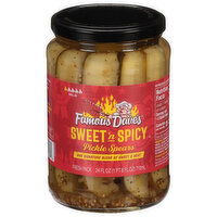 Famous Dave's Pickle Spears, Sweet 'n Spicy, Mild - 24 Fluid ounce